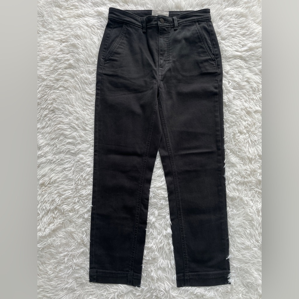 Everlane Slim Leg Crop Black Denim Jeans